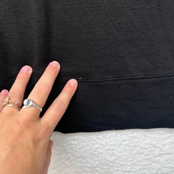 NWT Monrow | Supersoft Crew Neck Sweatshirt Black Size XXL - Picture 6 of 8